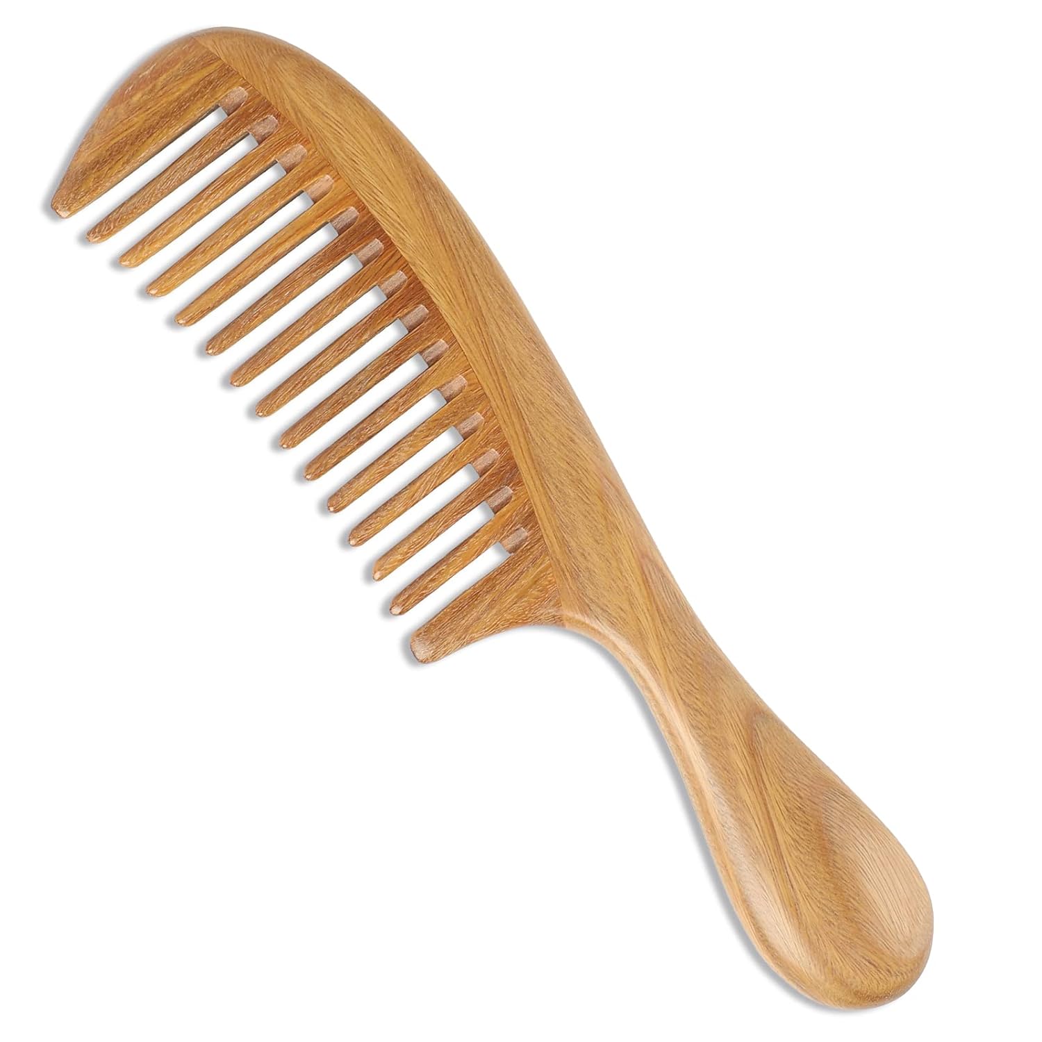 Detangling Wide Comb - 100% Natural Green Sandalwood Hair Comb