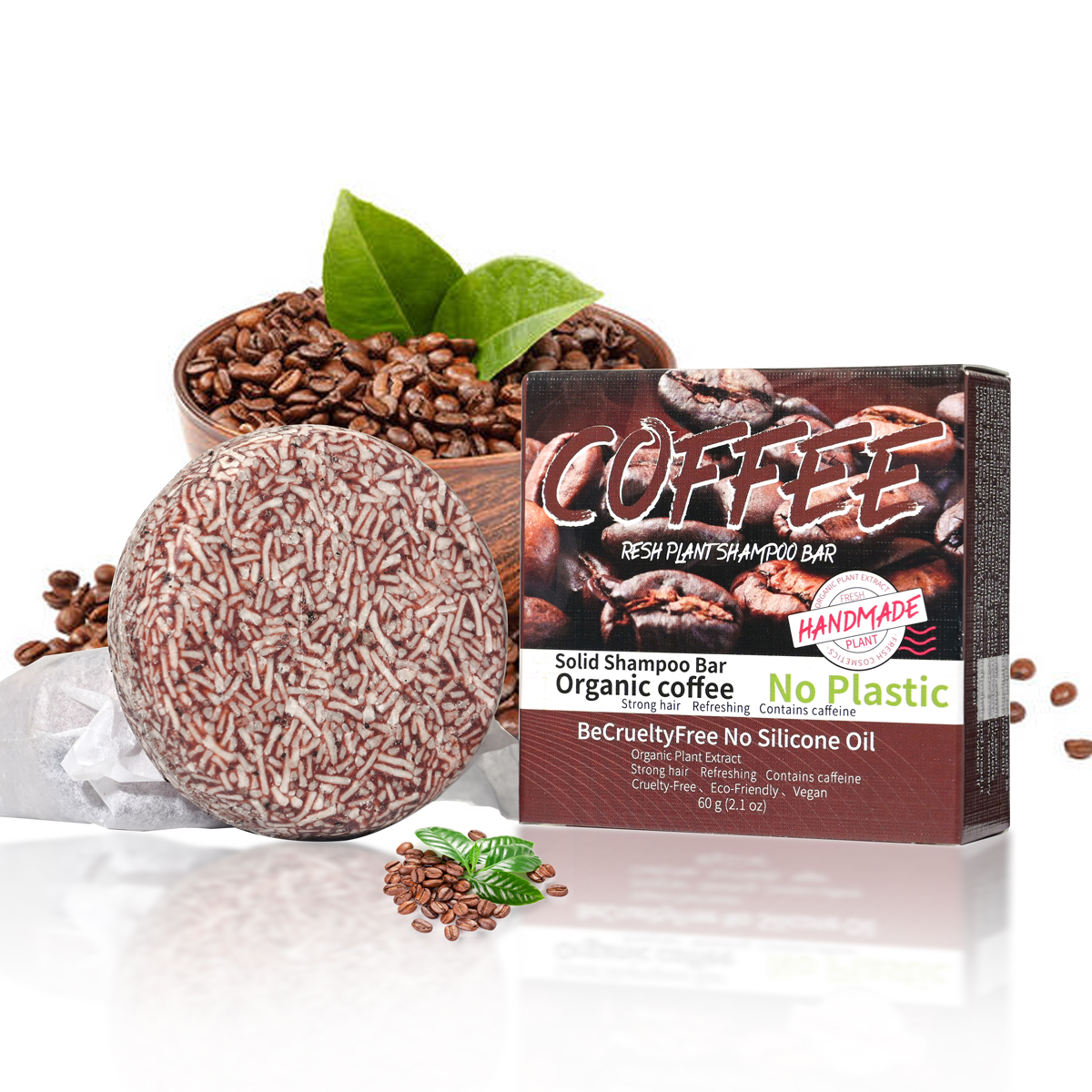 Hair Care Dandruff - J+60g Coffee Solid Shampoo Moisturizing Cleaning