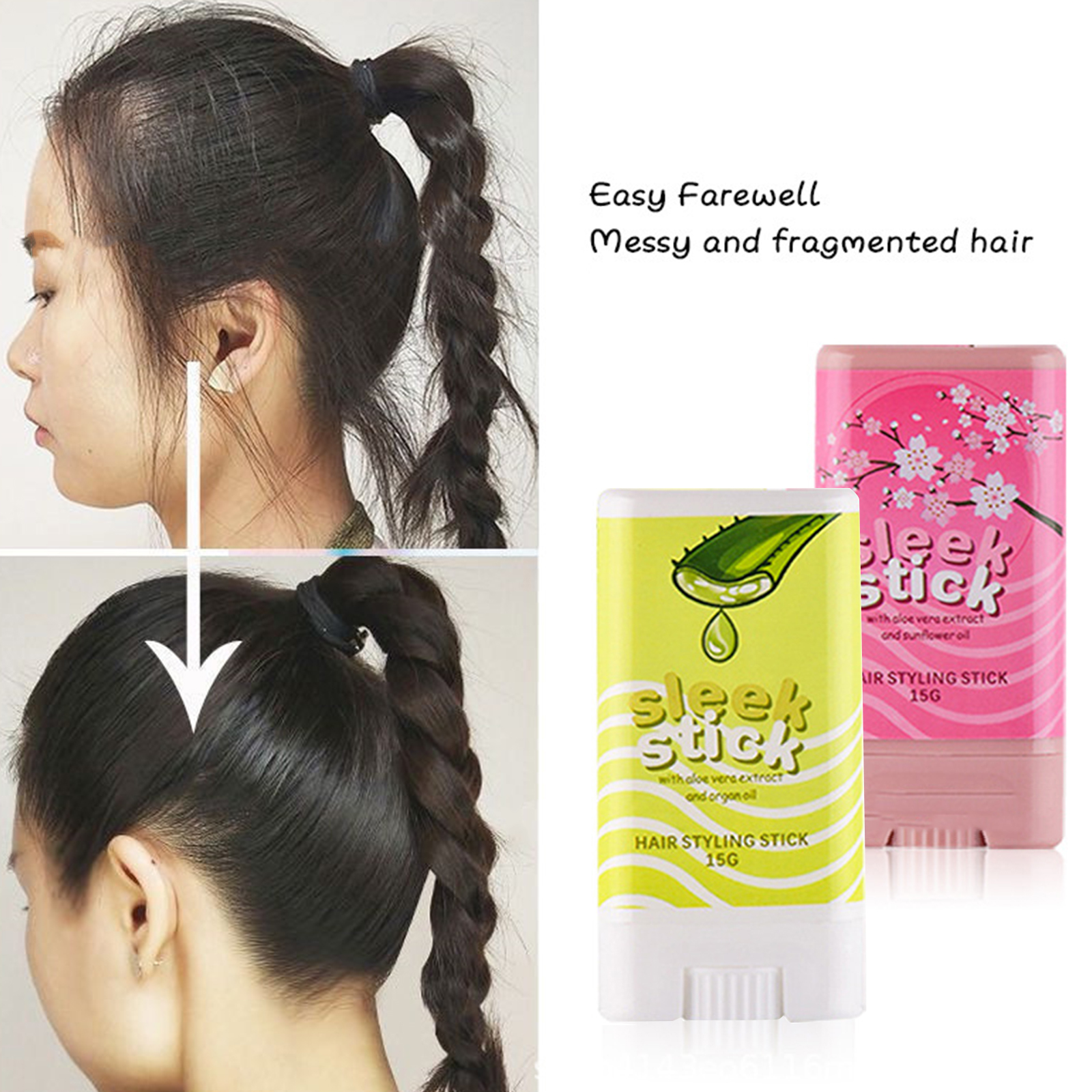 Hair Care With Aloe Vera - Hair Wax Styling Stick Hold Hair