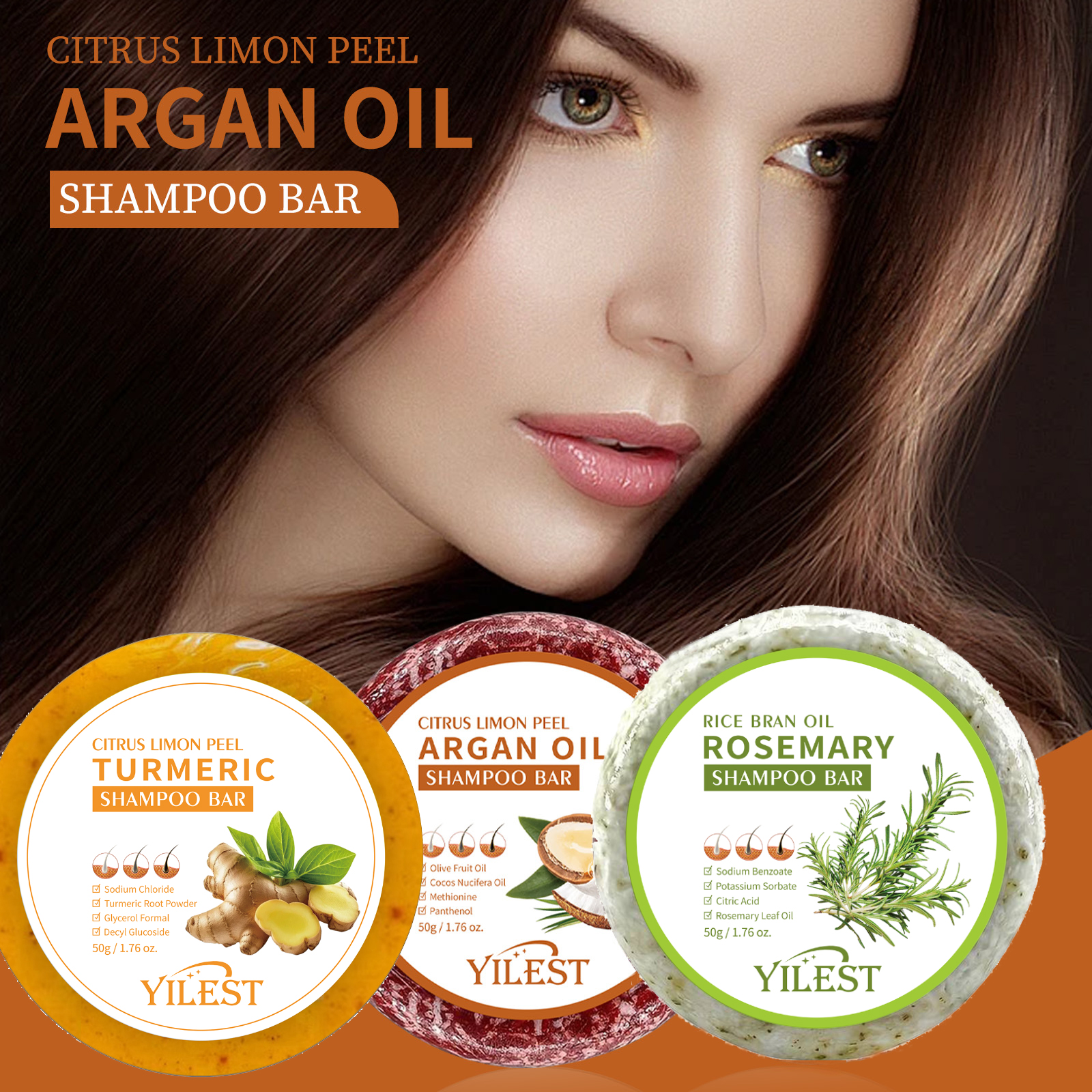 Rosemary Hair Oil - 4 Bars of Anti-Hair Loss Shampoo