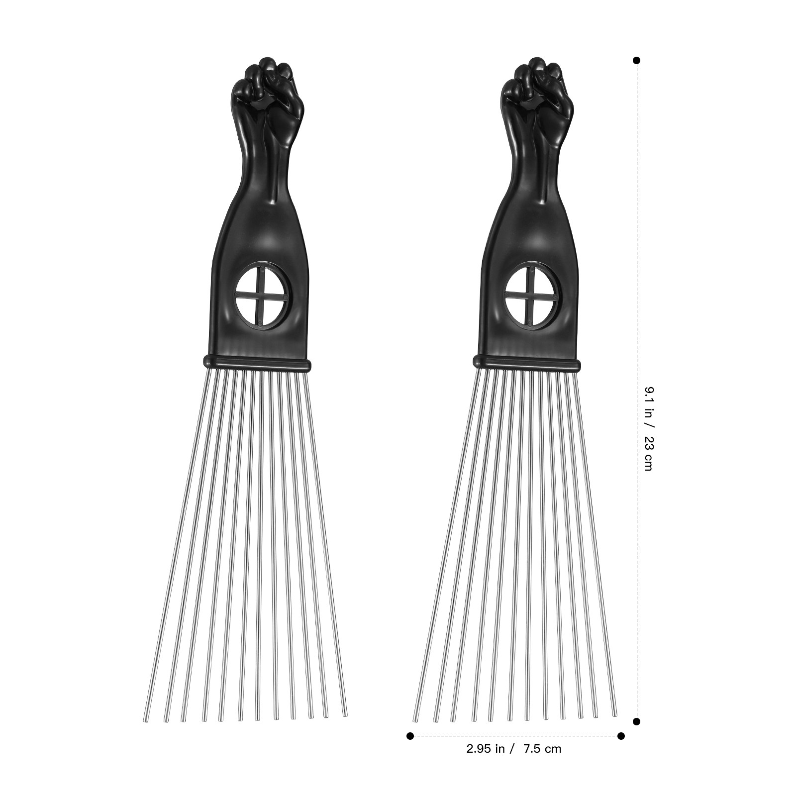 Metal Styling Pick Comb 2pcs F - Detangling Wide Comb recensie en prijs
