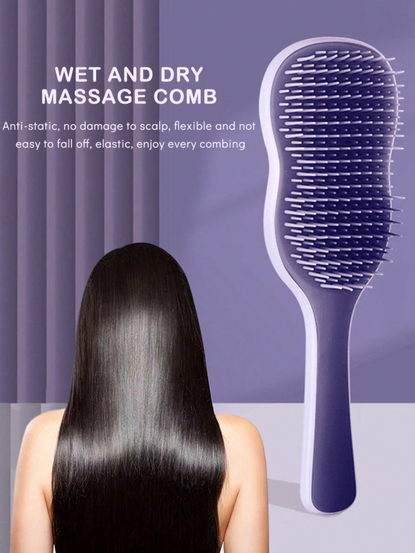 1pc Natural Smooth Hair Brush, - Hair Care For Curly Dry Hair recensie en prijs