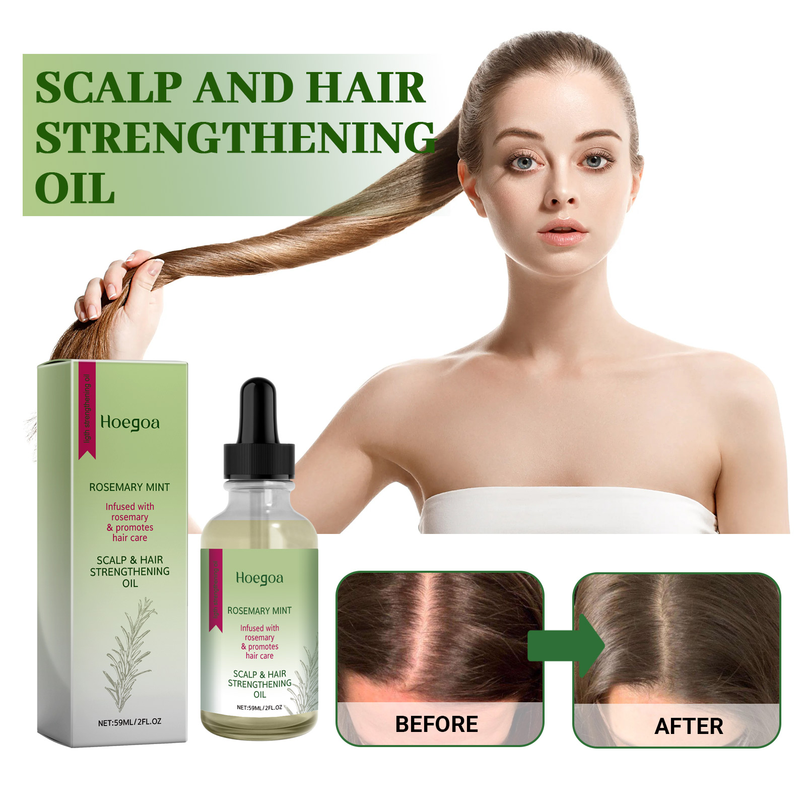 Hoegoa Rosemary Hair Repair Oi - Hair Care For Curly Dry Hair recensie en prijs