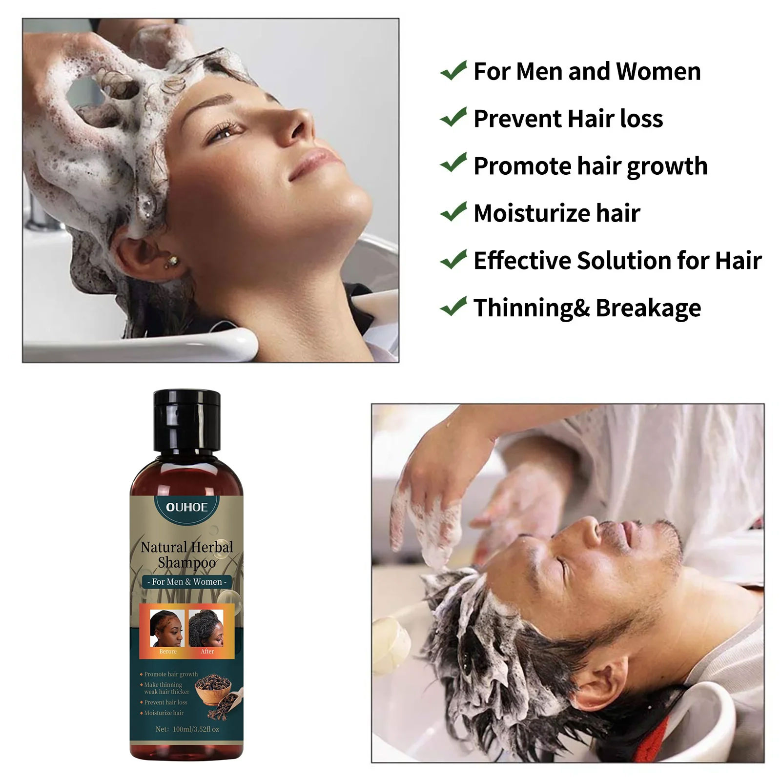 OUHOE Hair Growth Shampoo Anti - Hair Care Dandruff recensie en prijs