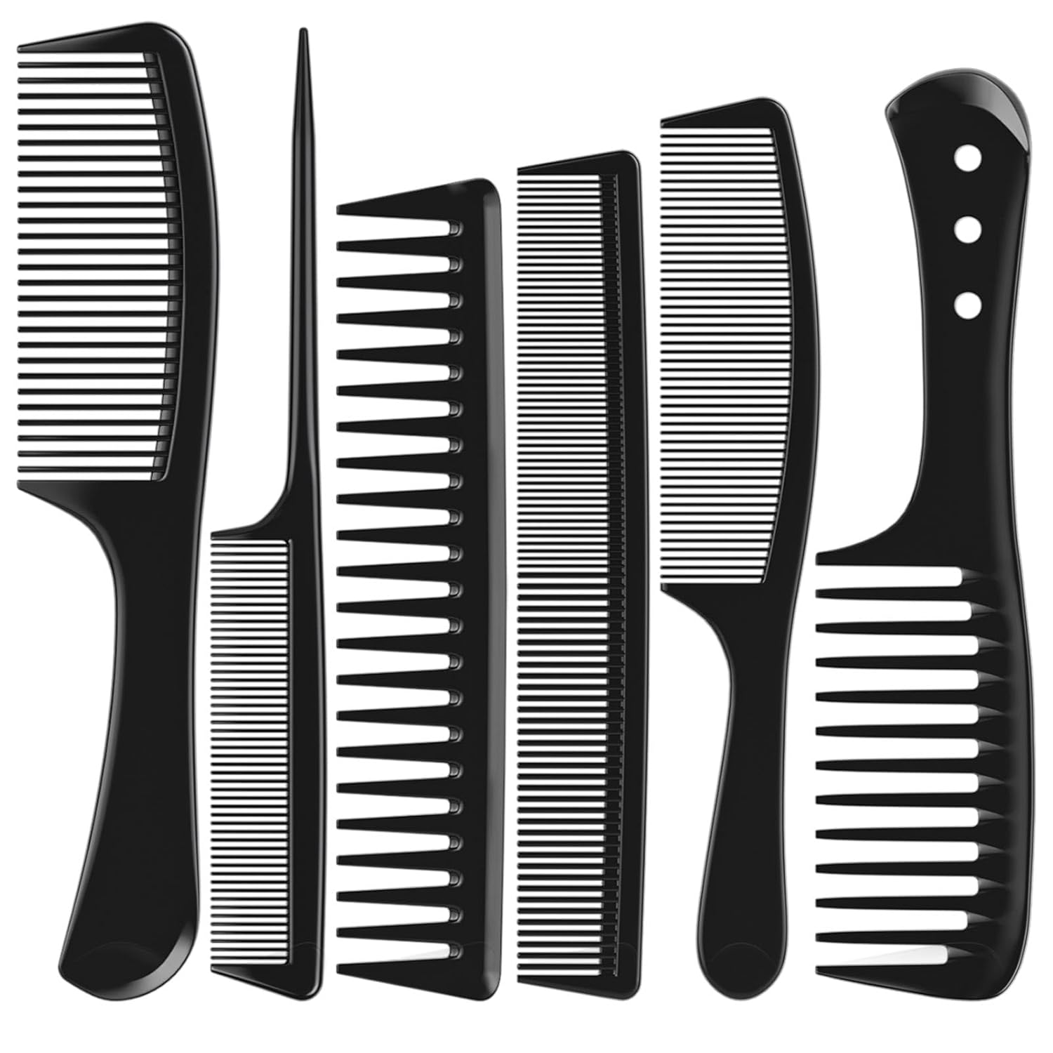 6 PCS Hair Comb Set Black, Dur - Detangling Wide Comb recensie en prijs