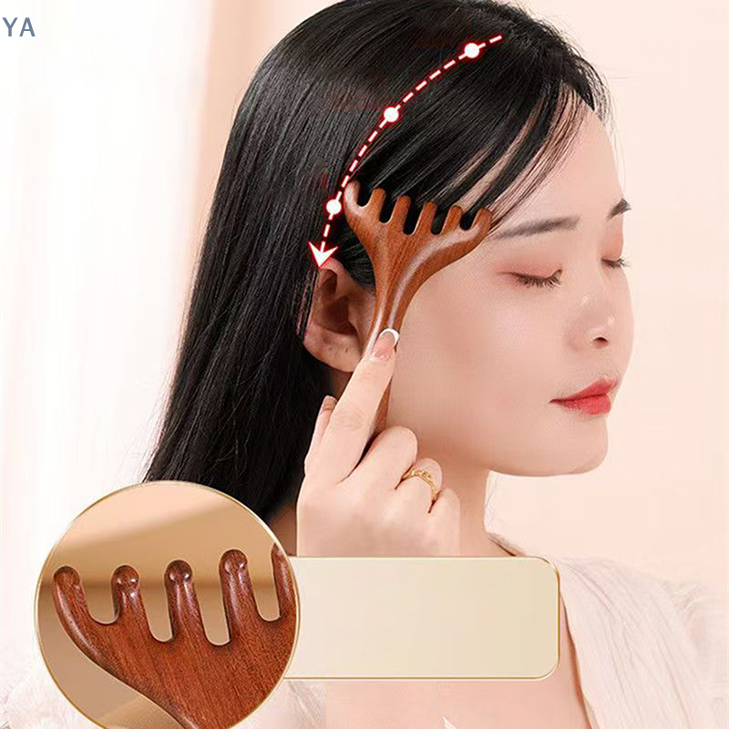 [YA]1Pc Wood Body Meridian Mas - Detangling Wide Comb recensie en prijs