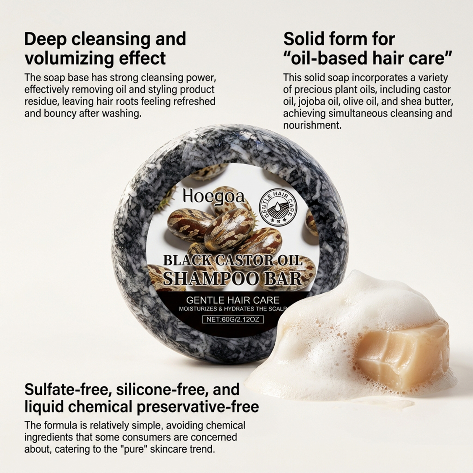 Black Castor Oil Shampoo Bar N - Hair Care Olive Oil recensie en prijs