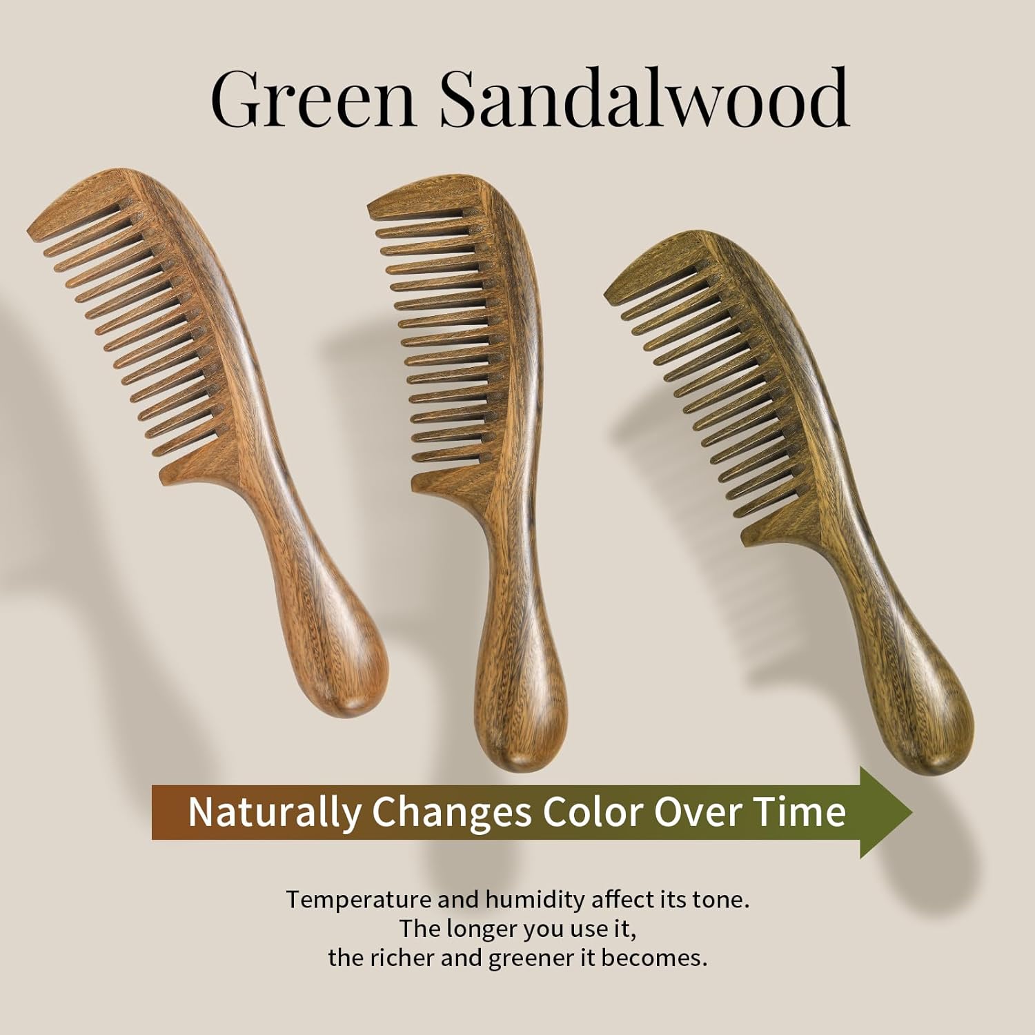 100% Natural Green Sandalwood  - Detangling Wide Comb recensie en prijs