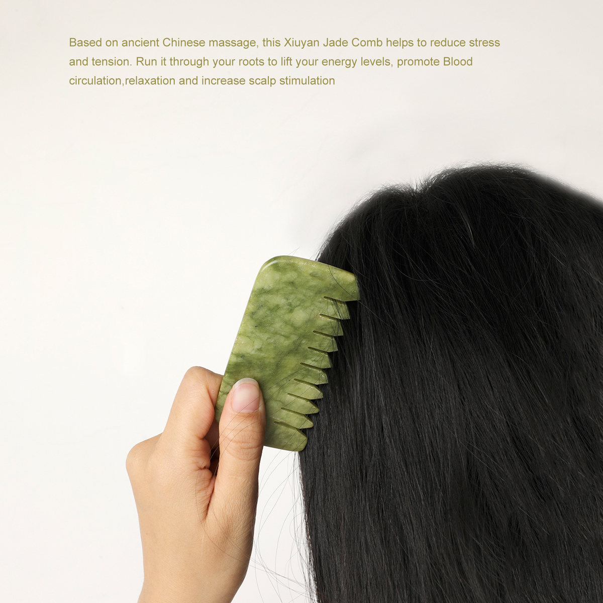1pc Natural Jade Massage Comb  - Detangling Wide Comb recensie en prijs