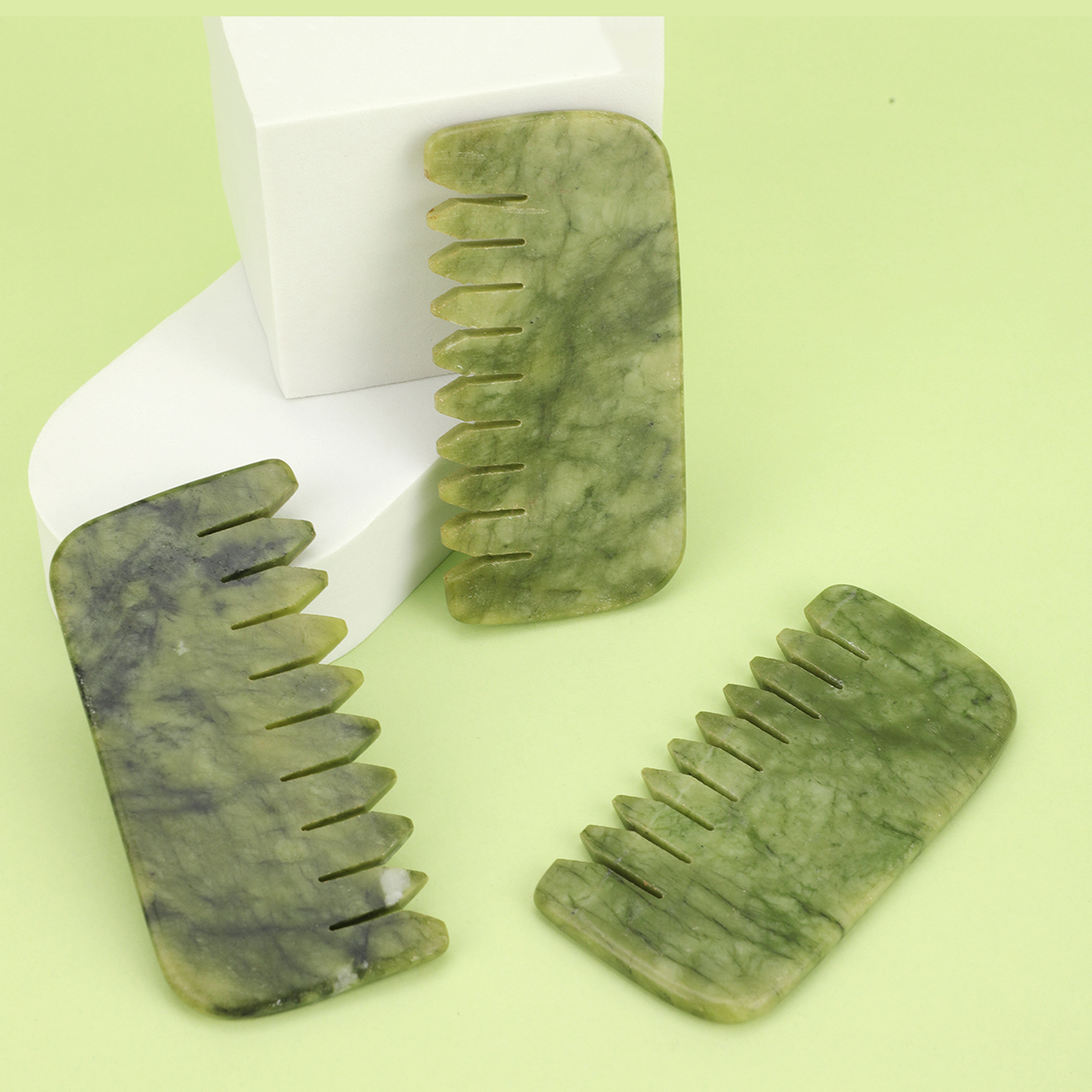 1pc Natural Jade Massage Comb  - Detangling Wide Comb recensie en prijs