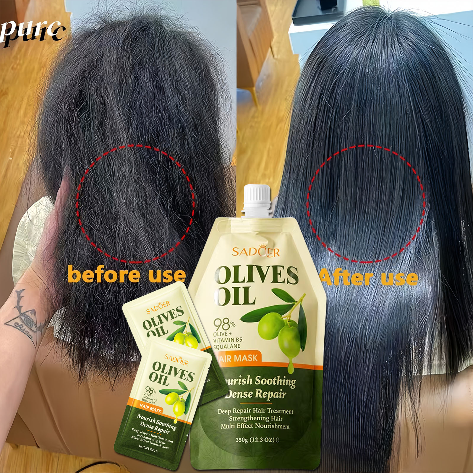 1/2Bags Olive Oil Hair Mask Co - Hair Care Olive Oil recensie en prijs