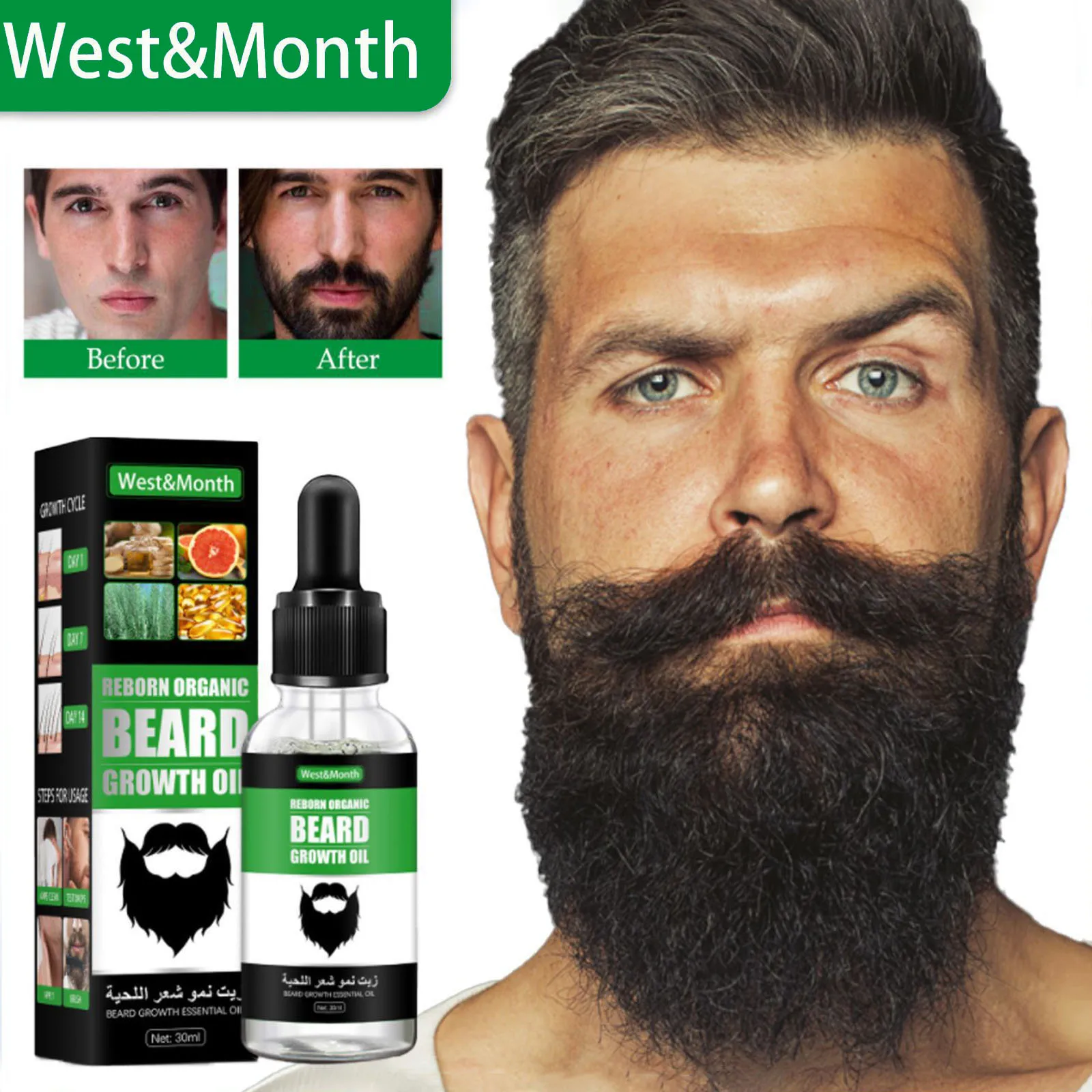 Men Beard Growth Roller Set Be - Hair Care Essence Oil Spray recensie en prijs