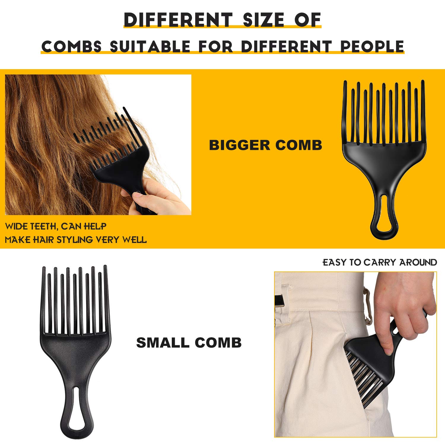 2Pcs Double Fist Shaped Hair L - Detangling Wide Comb recensie en prijs