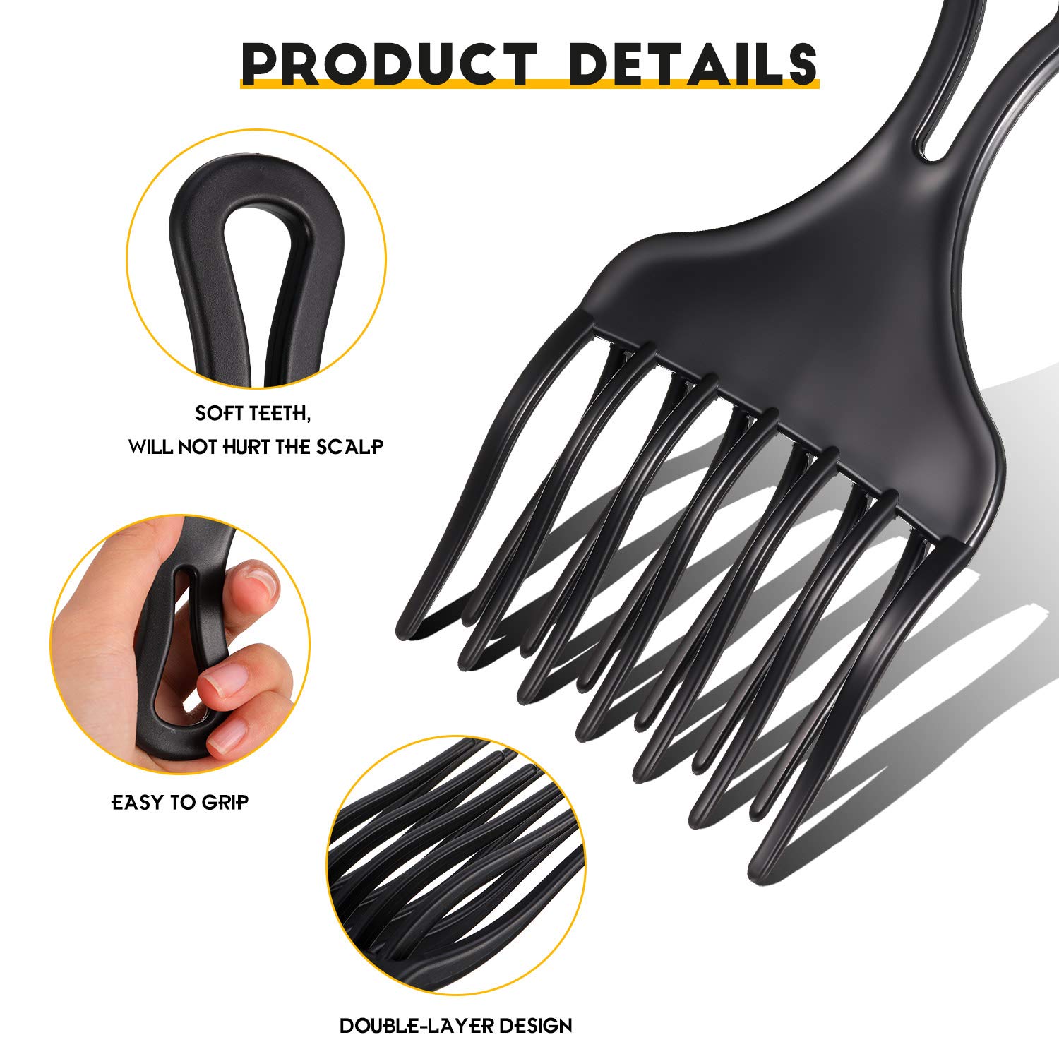 2Pcs Double Fist Shaped Hair L - Detangling Wide Comb recensie en prijs