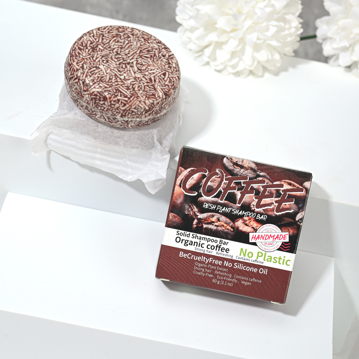 J+60g Coffee Solid Shampoo Moi - Hair Care Dandruff recensie en prijs